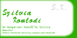 szilvia komlodi business card